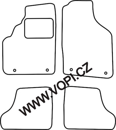 Textil-Autoteppiche Saab 9-3 1998 - 08/2002 Carfit (4006)